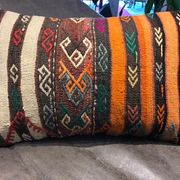 Vintage Orange Lumbar Cushion Cover 40x60cm