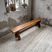 Paire de bancs noyer 1900