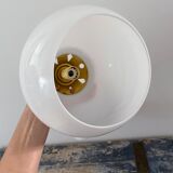 Vintage white opaline wall lamp