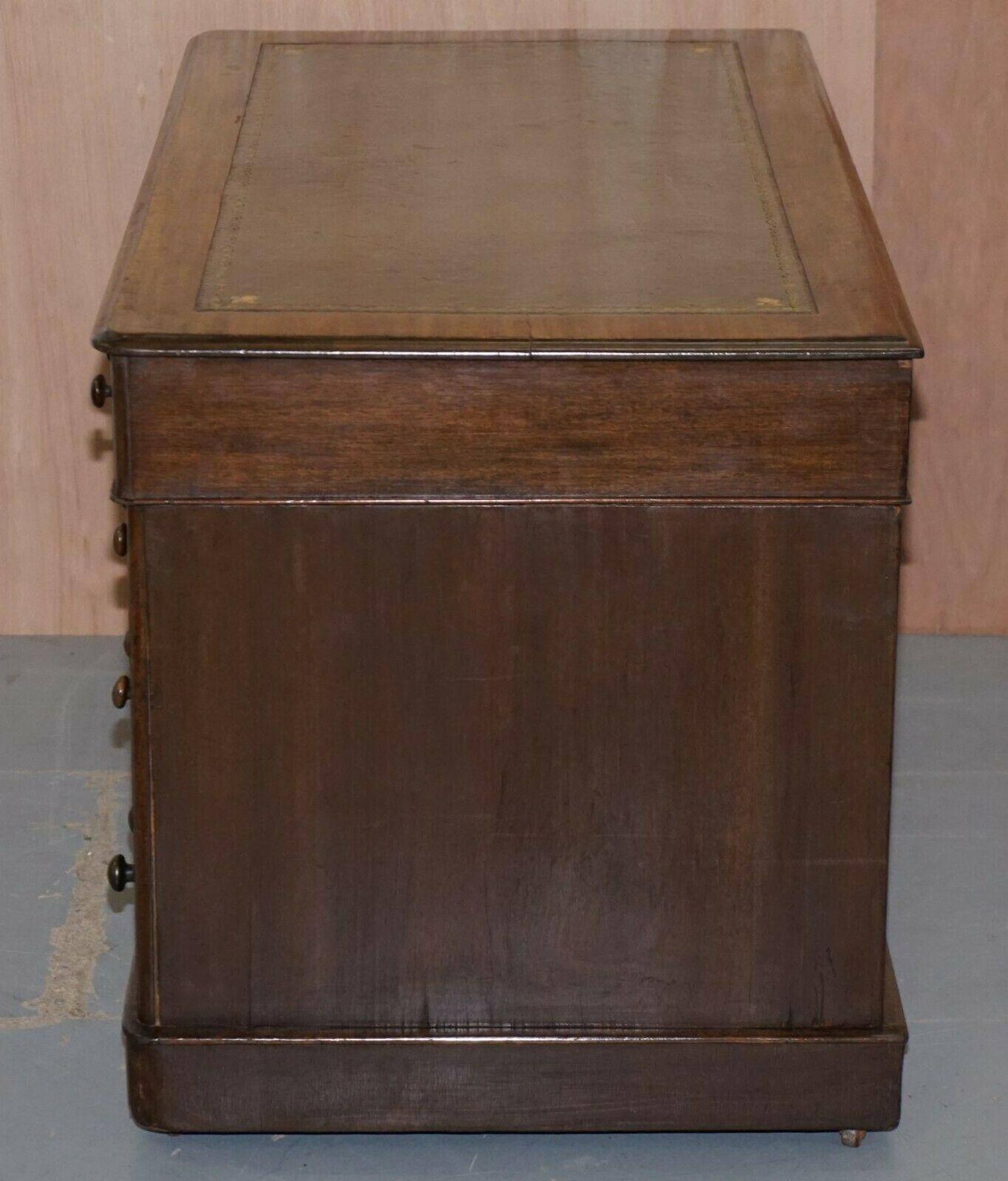 Victorian desk with two columns, hardwood, with VR locks, 1860.