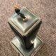 Green leather lamp base circa 1960