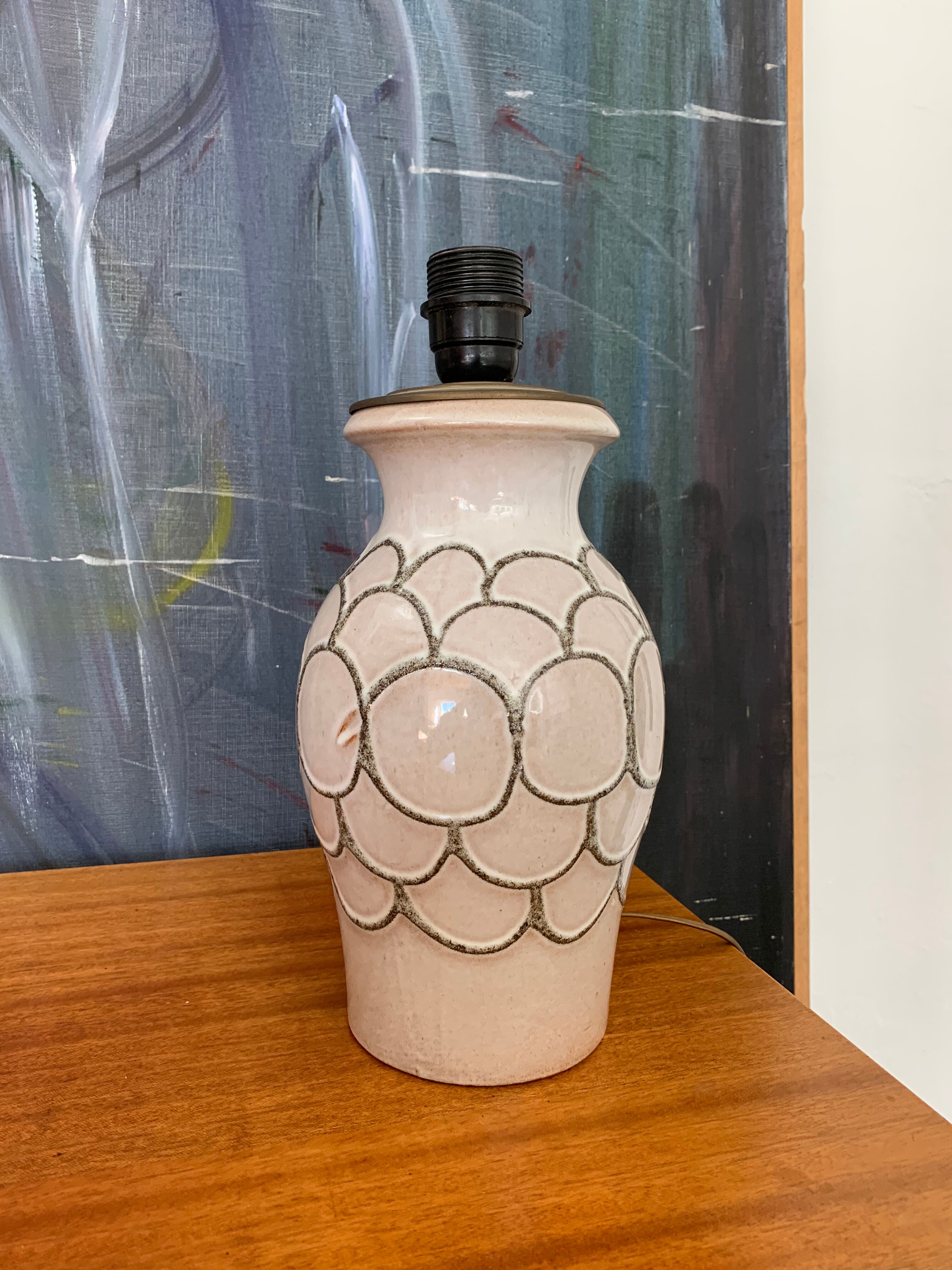 Vintage ceramic lamp foot