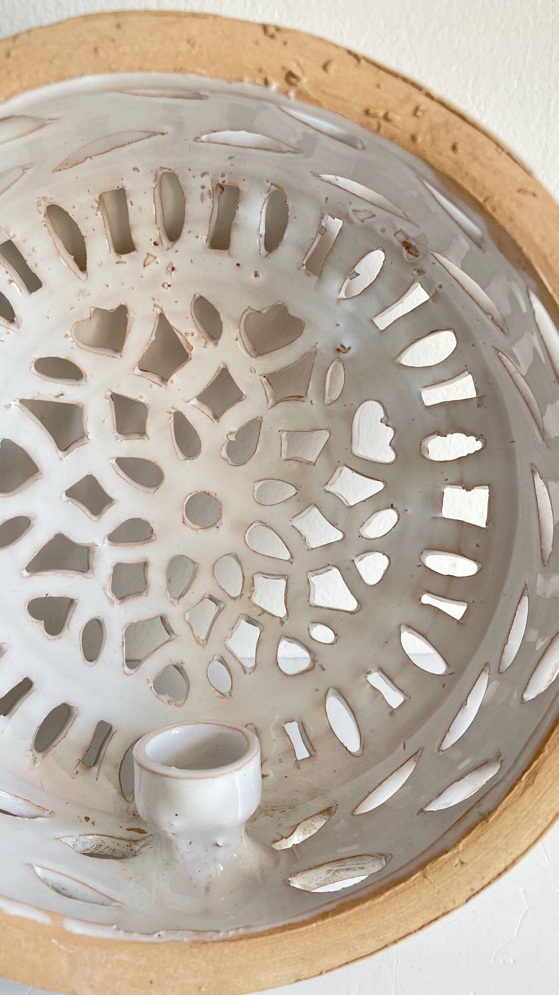 Handcrafted ceramic wall light