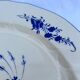 Set of 4 Bleu de Tournay iron earth plates