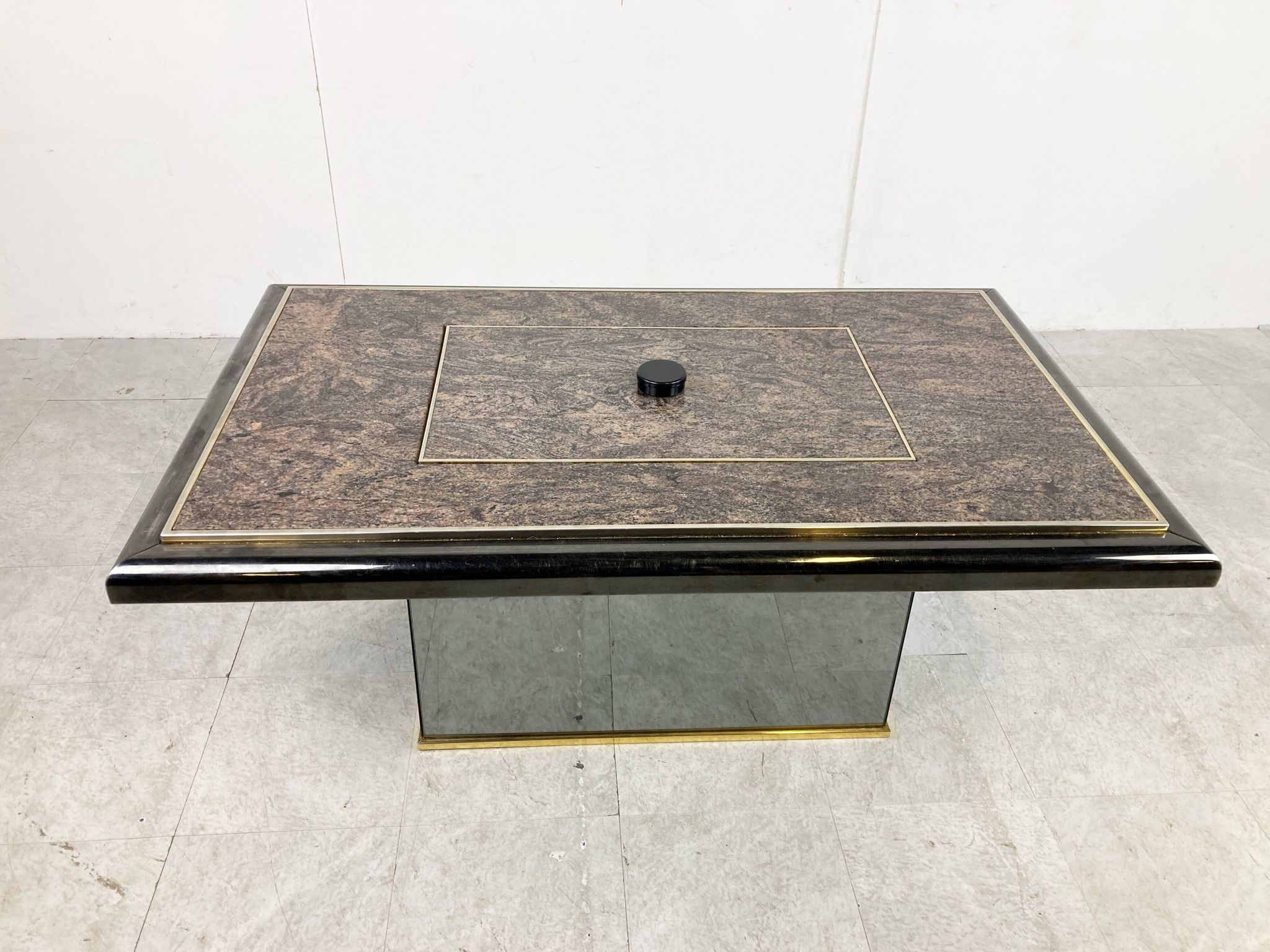 Vintage hidden bar coffee table by Fedam, 1980s