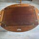NAUTICAL STYLE FOLDING COFFEE TABLE WITH MAHOGANY BUTLER TOP