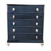 Black gold chest of drawers vintage furniture