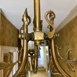 Ancien lustre à gaz transformé