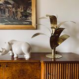 Lampe de sol table en laiton de palmier Bottega Gadda Italie, 1960