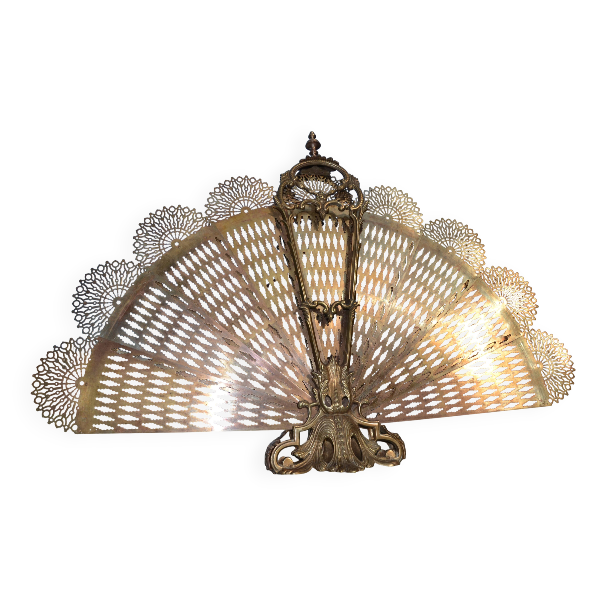 Pare cheminée/pare feu bronze fin 19ème