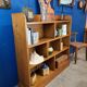 Large shelf, vintage solid oak bookcase from the 60s