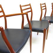 Set of Four 1950s Danish Model 62 and Model 78 Dining Chairs by Niels Molle