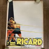 Ricard boxing lithograph poster