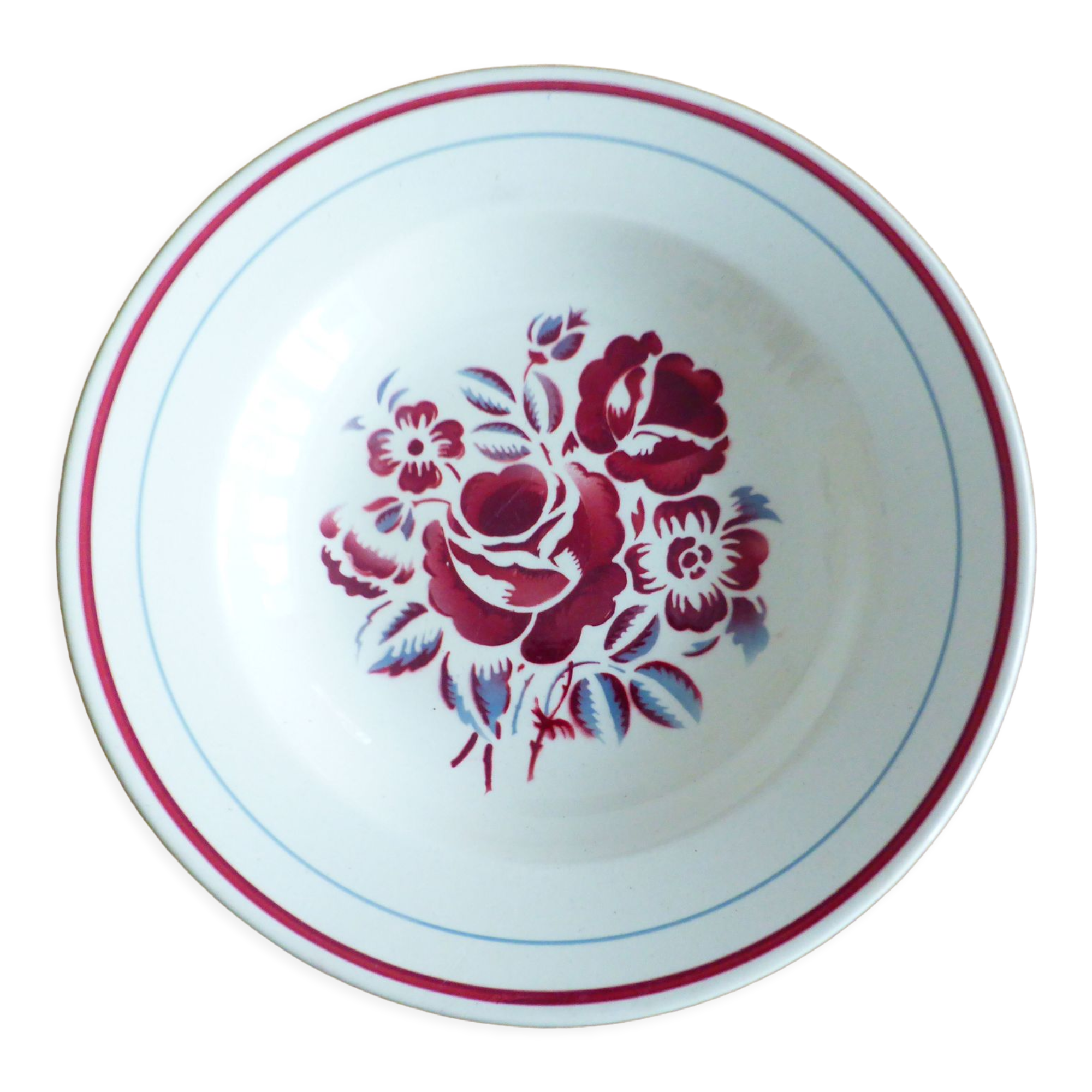 Hollow plate Sarreguemines model Rose