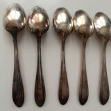 Box of 12 silver-plated metal teaspoons JM