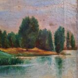 Oil on canvas "boat trip"