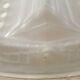 French Vintage Art Deco White Opaque Glass Abstract Platform Light Shade
