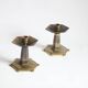 Art deco altar candle sticks in brass, 1920s