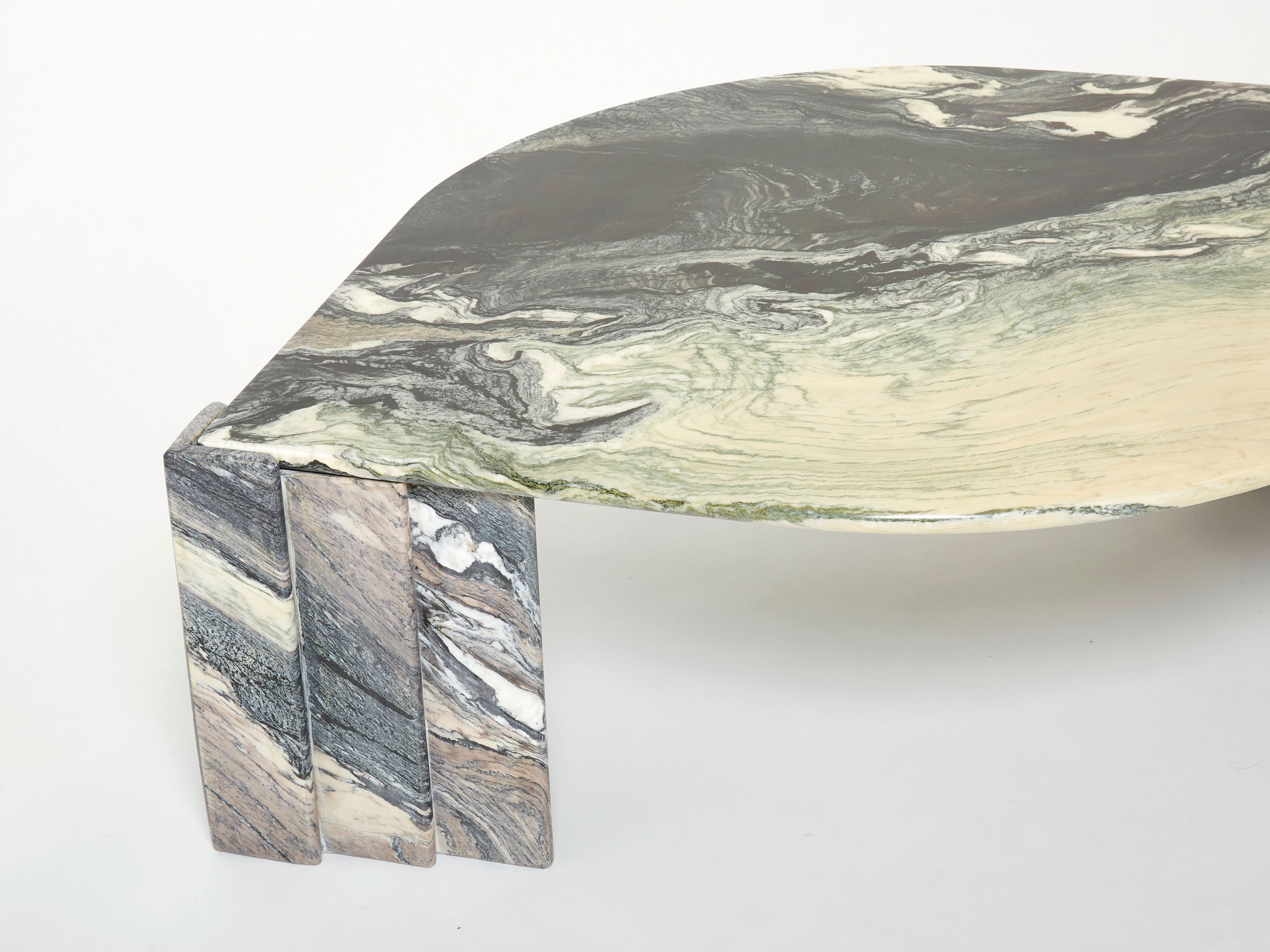 Sicilian marble eye coffee table circa 1970