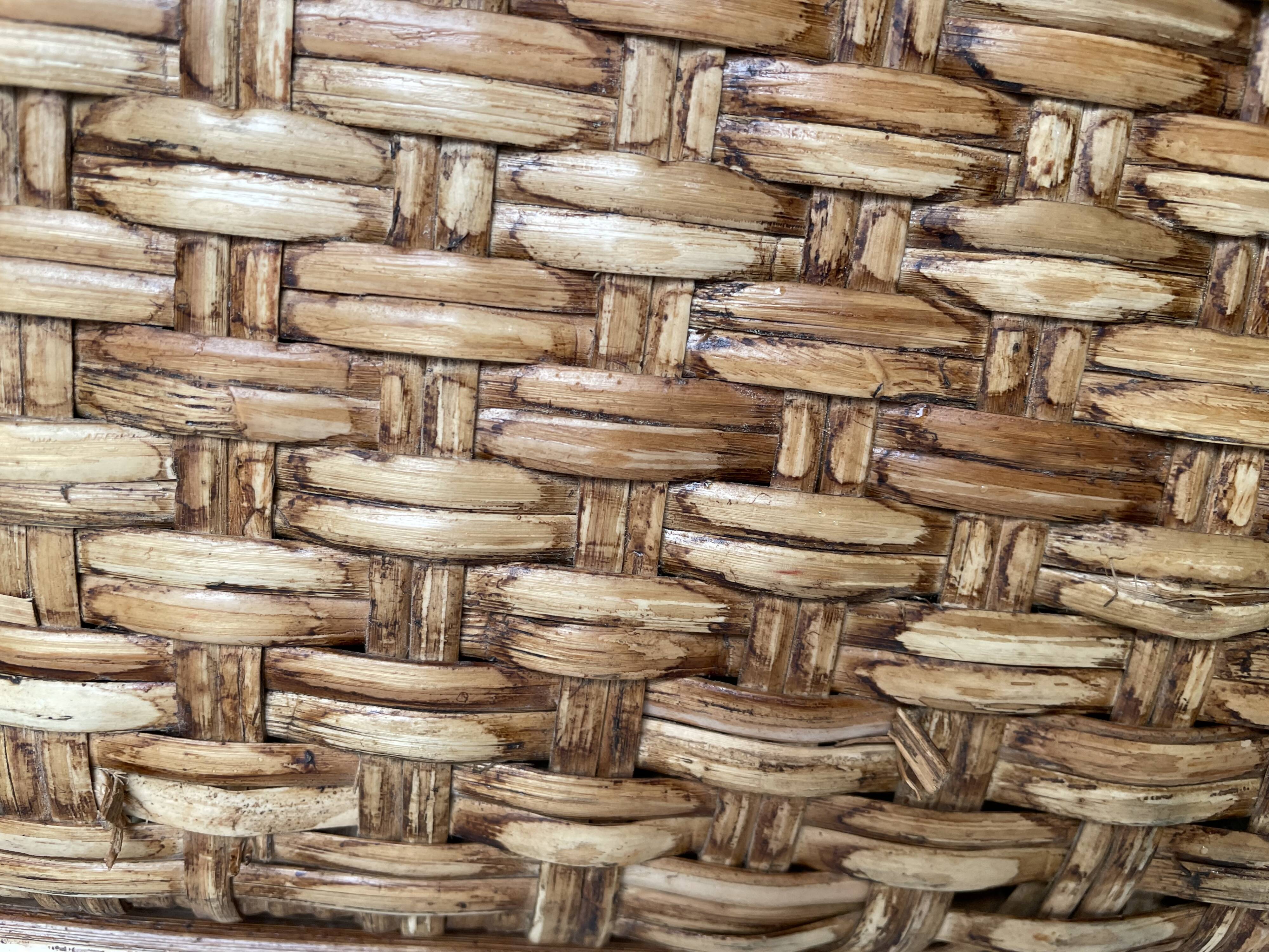 Coffee table braided rattan chest