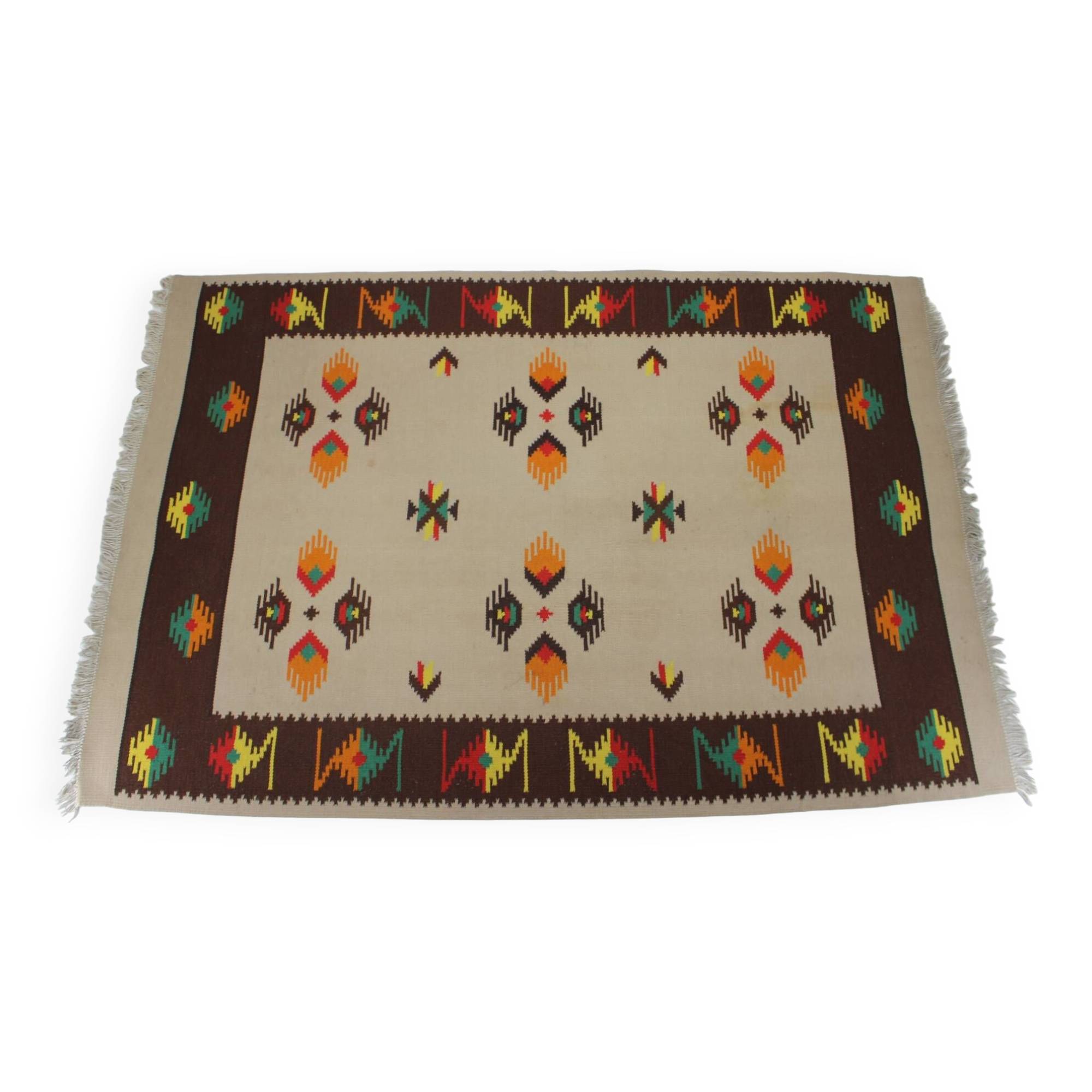 1960s Large Midcentury Wool Kilim Rug