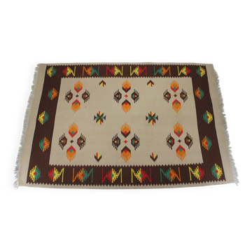 1960s Large Midcentury Wool Kilim Rug
