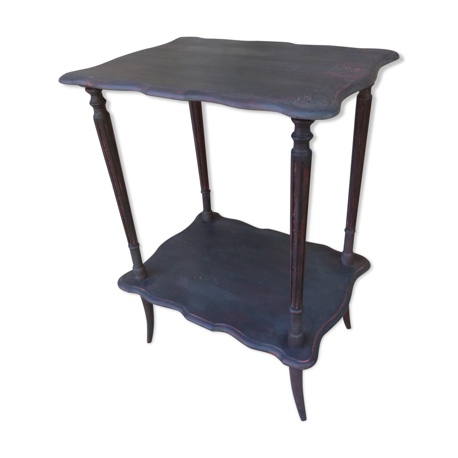 Patinated pedestal table