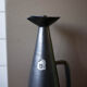 Ceramic pitcher of Louviers manufacture 50s, pitcher with conical handle