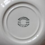 3 Broadhurst Staffordshire English earthenware calotte plates