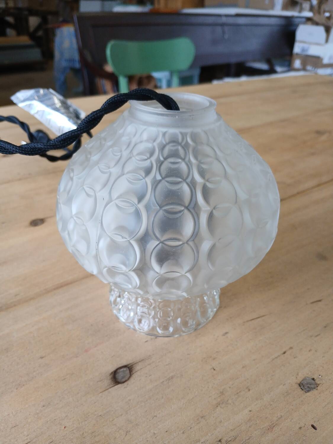1 vintage glass pendant/lamp
