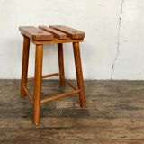 Brutalist primitive stool wears tripod plant solid wooden sofa tip 1950 Furniture decoration