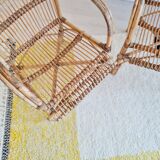 Pair of antique rattan armchairs
