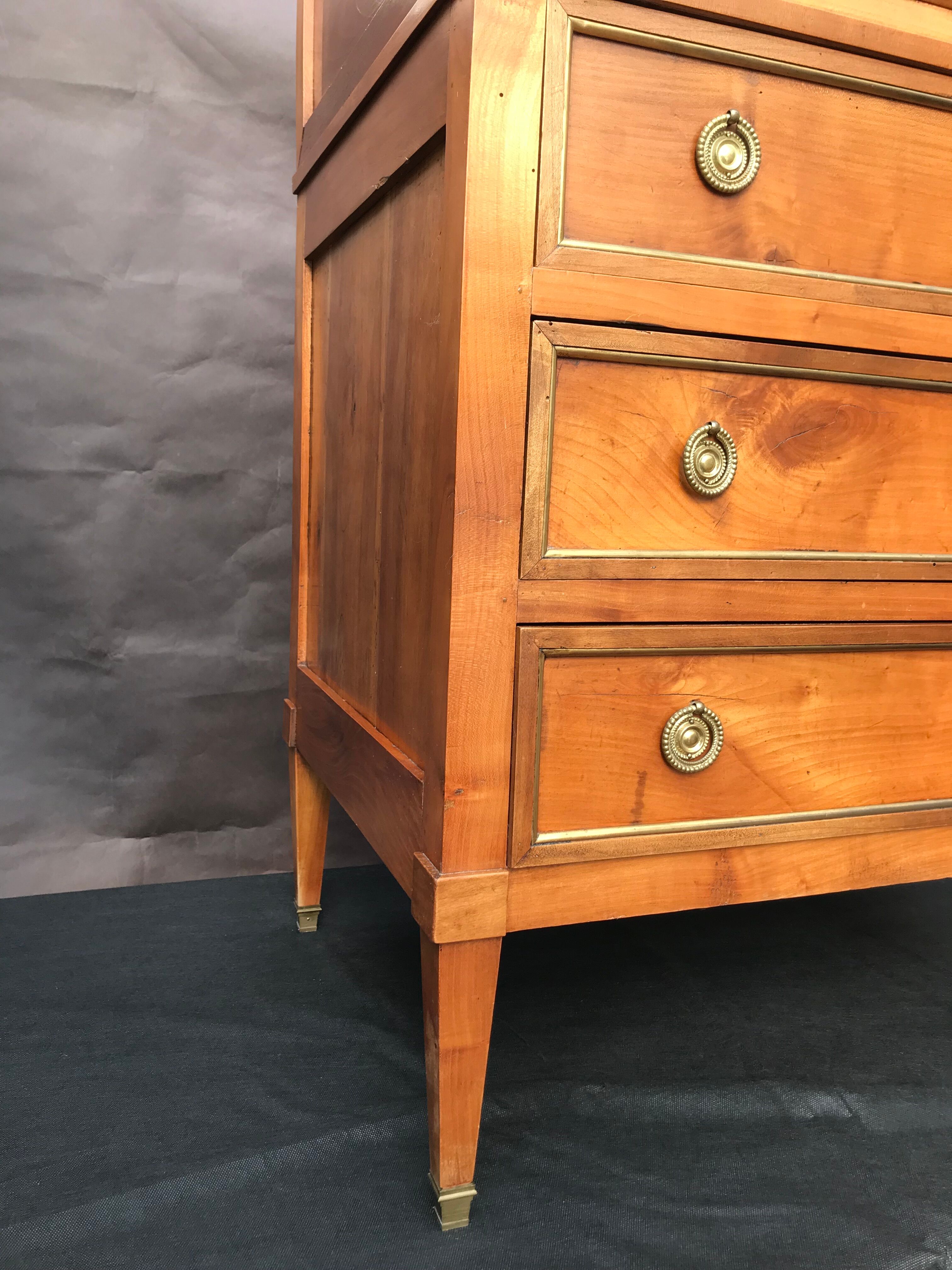 Small secretary English donkey back office Madame 3 drawers