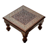 Sesham wood artisanal chowki 15 x 15 inches
