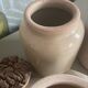 Unbleached ceramic pots
