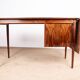 Danish extendable desk, Rosewood and Brass, model OS 51, Arne Vodder.