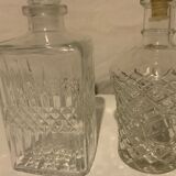 2 whisky decanters Selency X Monoprix crossed Laroche