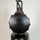 East German Black Enamel Factory Light by Lbd Veb Leuchtenbau Dresden, 1950