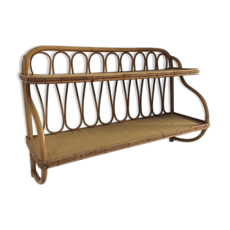 Wicker wall shelf