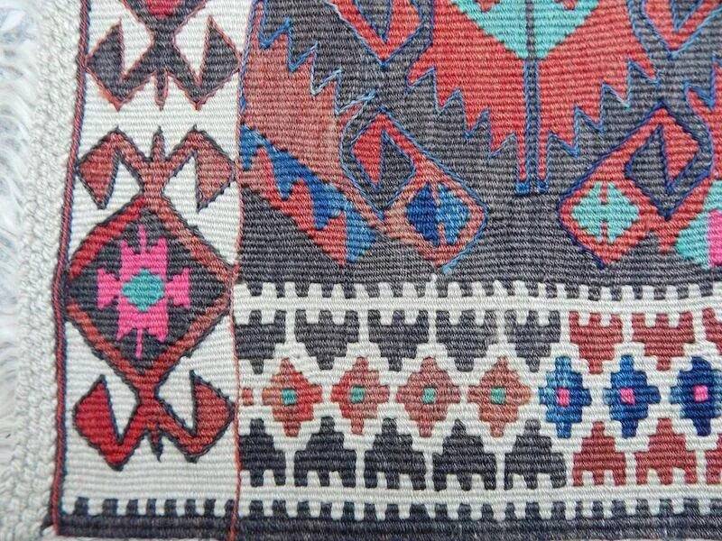 Vintage Turkish hallway rug 148x393 cm
