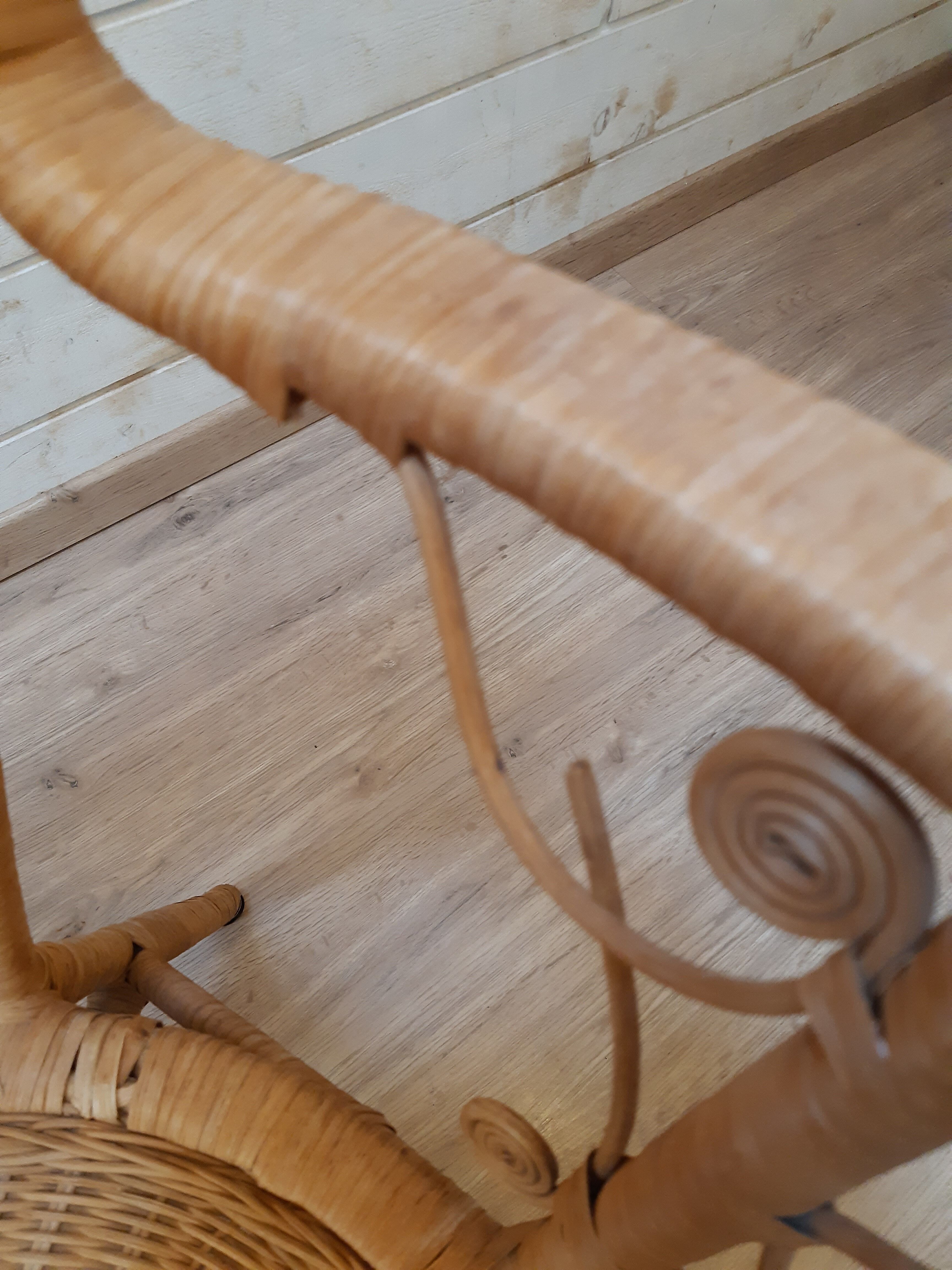 Peacock chair in rattan from the 60s