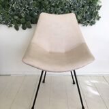 Zakonom zasticeno chair, white leatherette, 1960s
