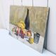 Still life painting fruit basket cider gouache