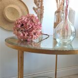 Old mirror pedestal table