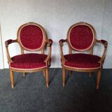 Basket bench with its 2 armchairs