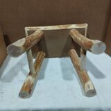 Small raw wood step stool