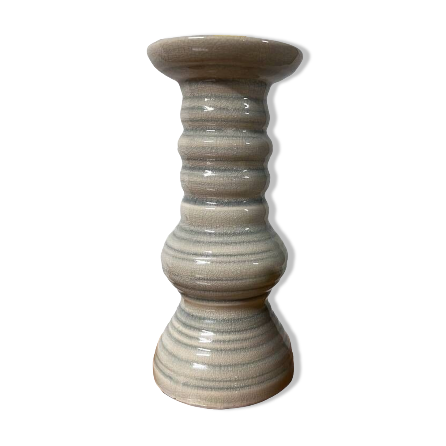 Large earthenware candle holder