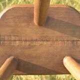 Antique tripod farm stool - wooden milking stool