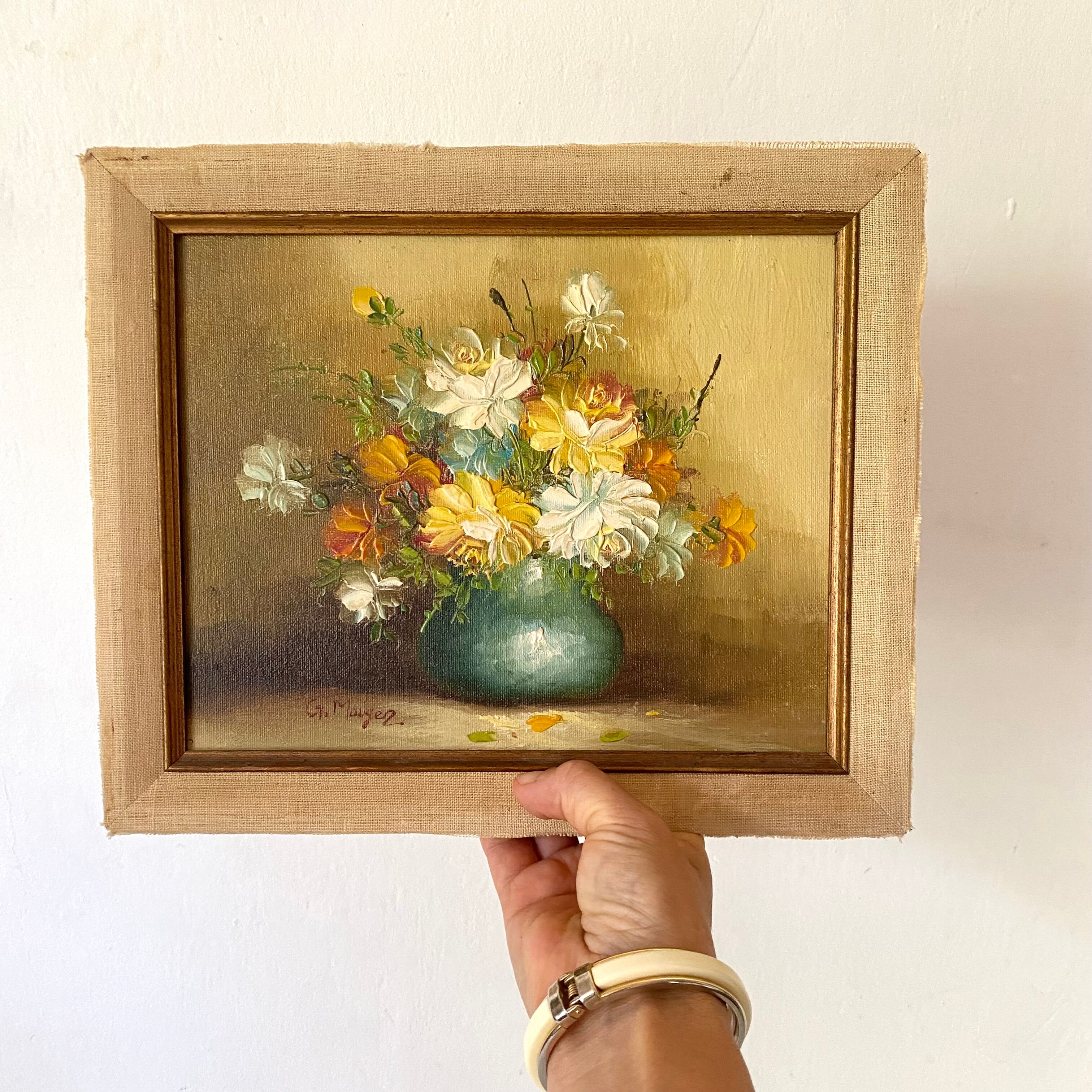 Painting bouquet of flowers
