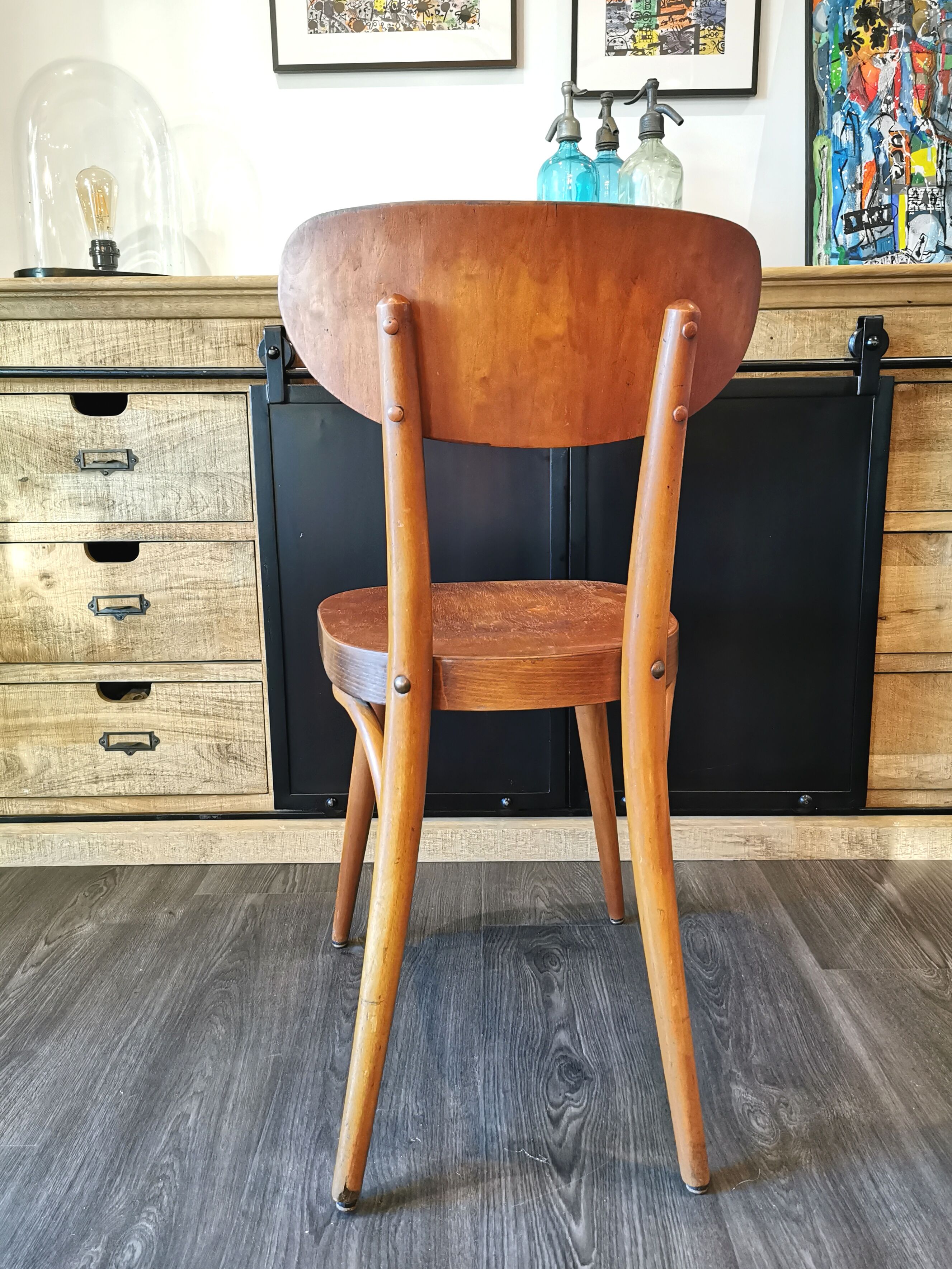 Series of 6 chairs bistro Baumann and Luterma